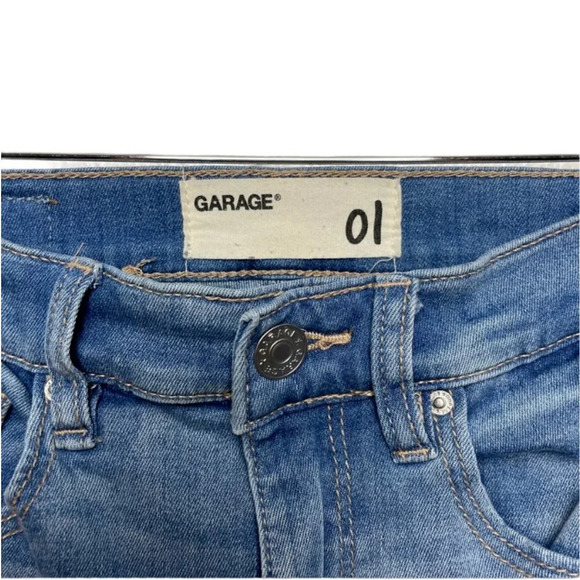Garage JeansWomens Sz Junior 1 Blue Light Wash Crafting Skinny High Rise Ankle - Picture 4 of 7